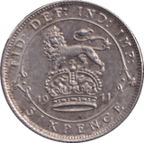 1911 SIXPENCE ( AUNC ) - SIXPENCE - Cambridgeshire Coins