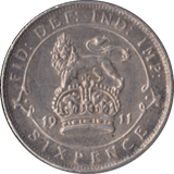 1911 SIXPENCE ( EF ) - Sixpence - Cambridgeshire Coins