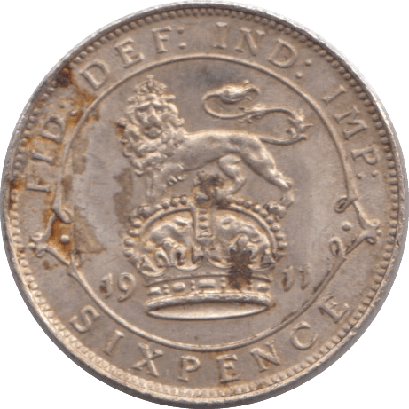 1911 SIXPENCE ( EF ) - Sixpence - Cambridgeshire Coins