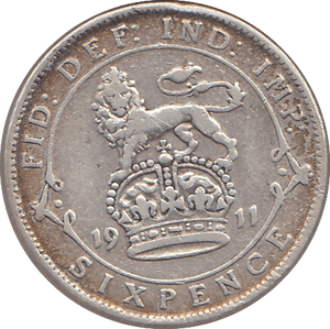 1911 SIXPENCE ( FINE ) - SIXPENCE - Cambridgeshire Coins