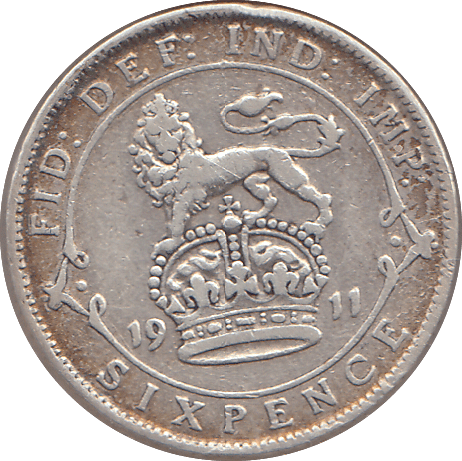 1911 SIXPENCE ( FINE ) - SIXPENCE - Cambridgeshire Coins