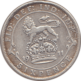 1911 SIXPENCE ( FINE ) - SIXPENCE - Cambridgeshire Coins