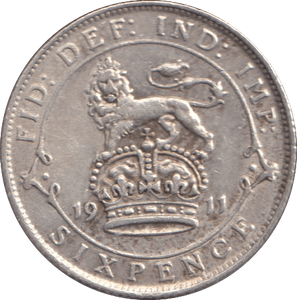 1911 SIXPENCE ( FINE ) - SIXPENCE - Cambridgeshire Coins