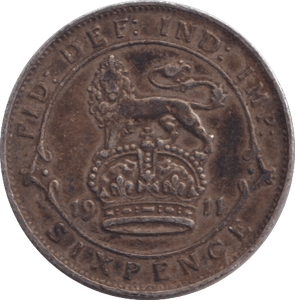 1911 SIXPENCE ( GVF ) - SIXPENCE - Cambridgeshire Coins