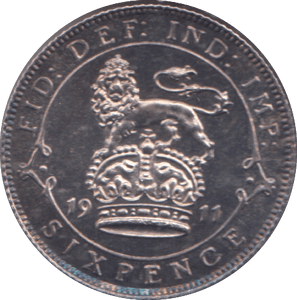 1911 SIXPENCE ( UNC ) - SIXPENCE - Cambridgeshire Coins