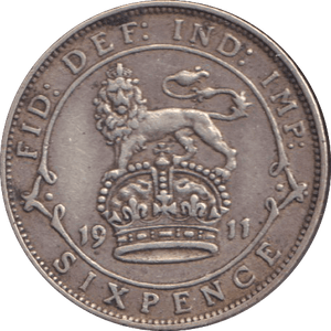 1911 SIXPENCE ( VF ) - SHILLING - Cambridgeshire Coins