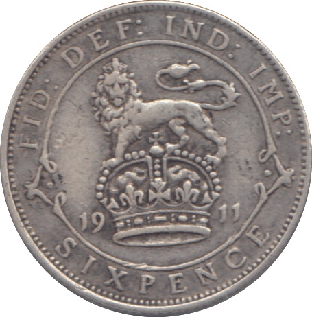 1911 SIXPENCE ( VF ) - SIXPENCE - Cambridgeshire Coins