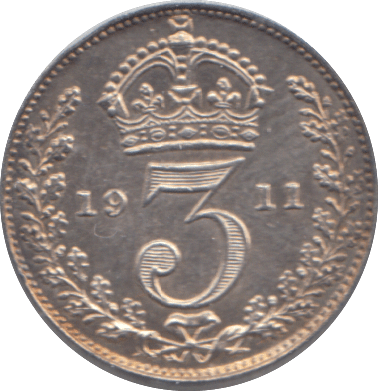 1911 THREEPENCE ( BU ) - SIXPENCE - Cambridgeshire Coins