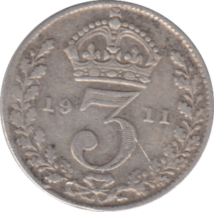 1911 THREEPENCE ( FINE ) - THREEPENCE - Cambridgeshire Coins