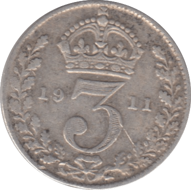 1911 THREEPENCE ( FINE ) - THREEPENCE - Cambridgeshire Coins