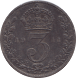 1911 THREEPENCE ( VF ) - WORLD COINS - Cambridgeshire Coins