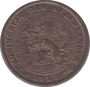 1912 1/2 CENT NETHERLANDS - WORLD COINS - Cambridgeshire Coins