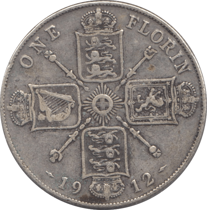 1912 FLORIN ( FINE ) - FLORIN - Cambridgeshire Coins