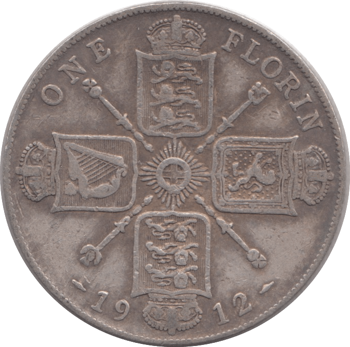 1912 FLORIN ( FINE ) - FLORIN - Cambridgeshire Coins