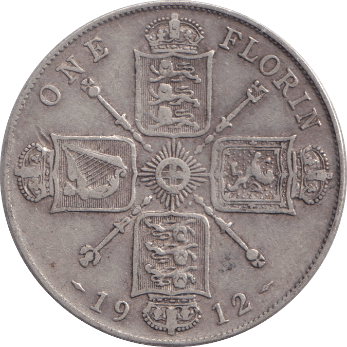 1912 FLORIN ( GF ) - FLORIN - Cambridgeshire Coins
