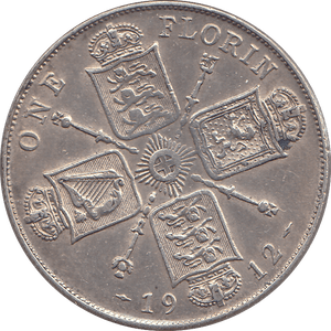 1912 FLORIN ( GVF ) - FLORIN - Cambridgeshire Coins