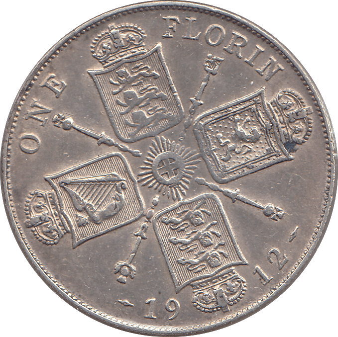 1912 FLORIN ( GVF ) - FLORIN - Cambridgeshire Coins