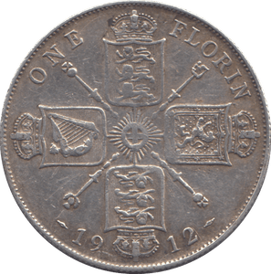 1912 FLORIN ( GVF ) - FLORIN - Cambridgeshire Coins