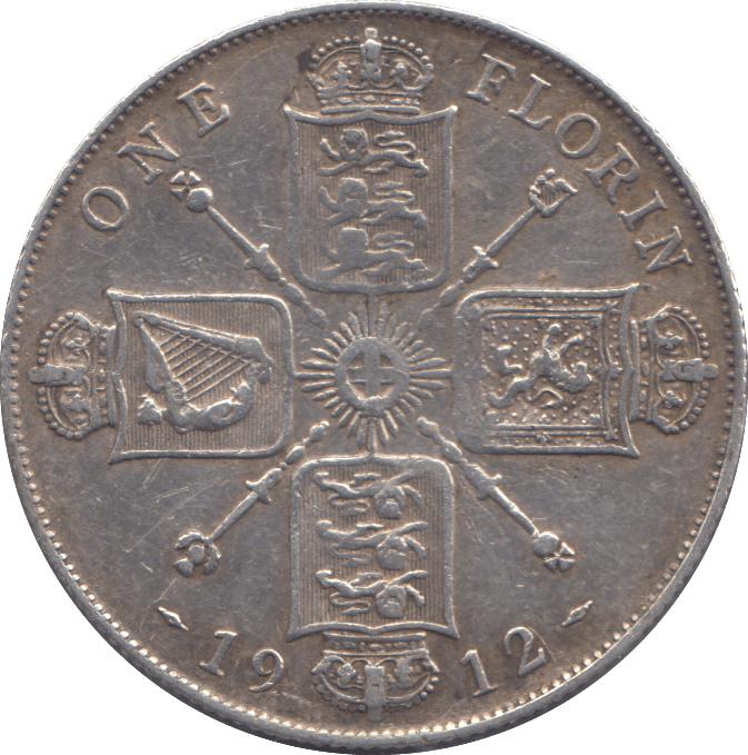 1912 FLORIN ( GVF ) - FLORIN - Cambridgeshire Coins