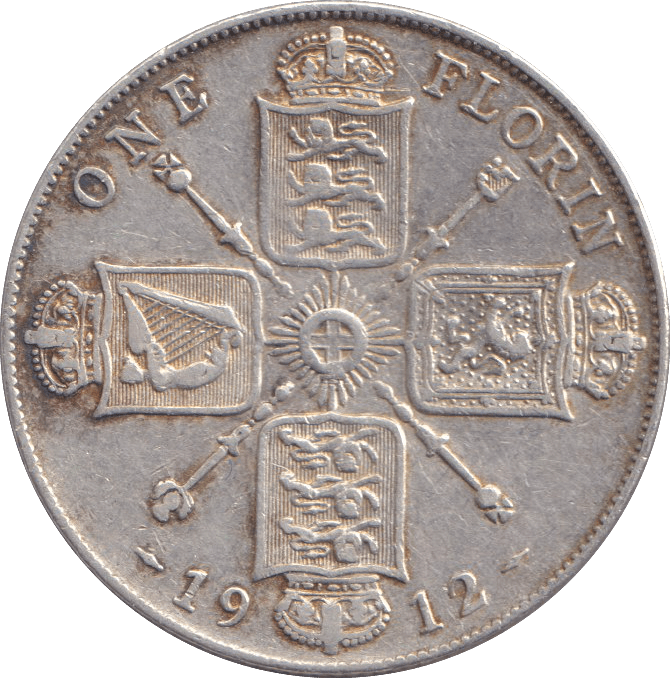 1912 FLORIN ( VF ) - FLORIN - Cambridgeshire Coins