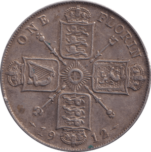 1912 FLORIN ( VF ) - FLORIN - Cambridgeshire Coins