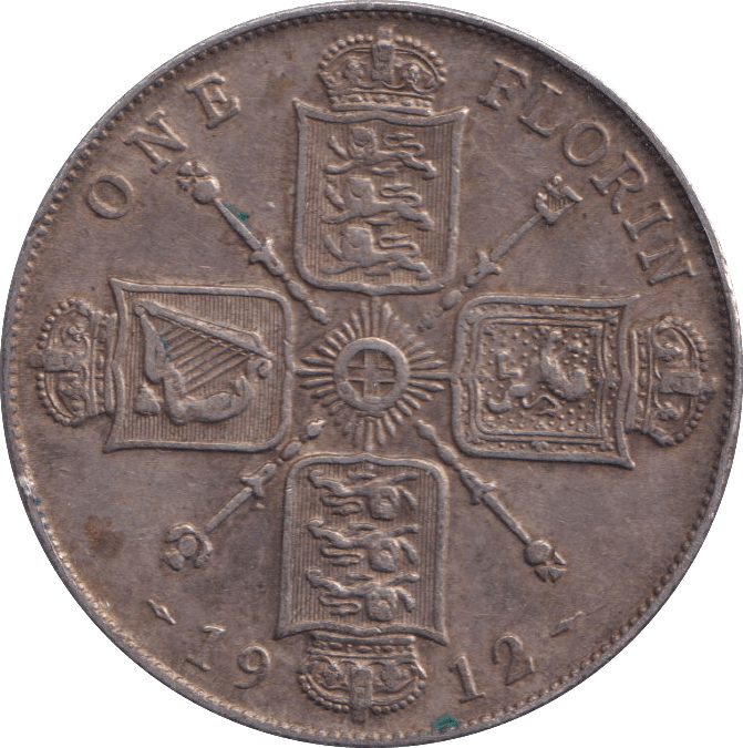 1912 FLORIN ( VF ) - FLORIN - Cambridgeshire Coins