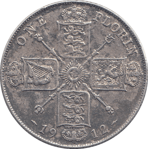 1912 FLORIN ( VF ) - FLORIN - Cambridgeshire Coins