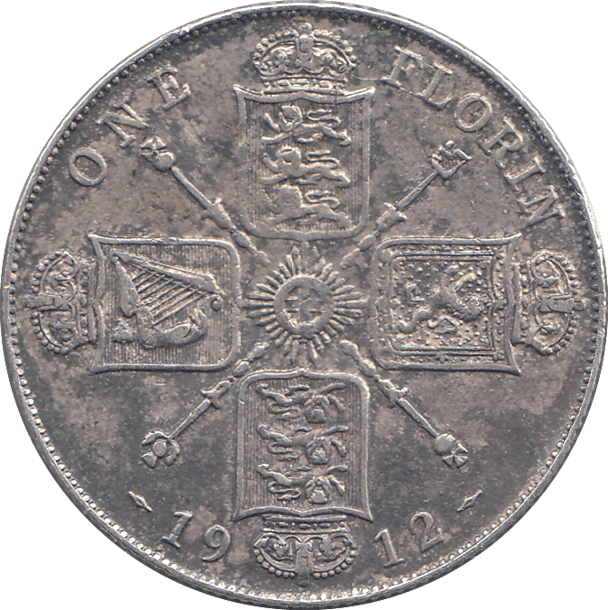 1912 FLORIN ( VF ) - FLORIN - Cambridgeshire Coins