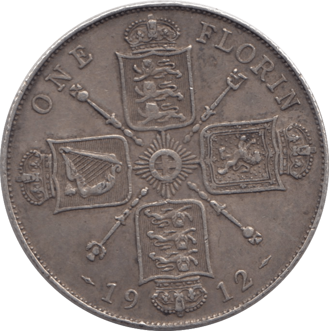 1912 FLORIN ( VF ) - FLORIN - Cambridgeshire Coins