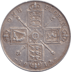 1912 FLORIN ( VF ) - FLORIN - Cambridgeshire Coins