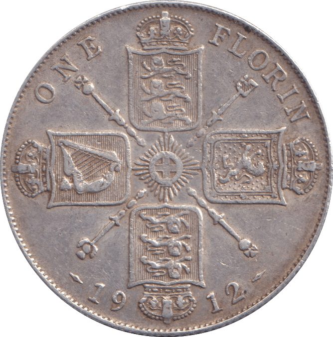 1912 FLORIN ( VF ) - FLORIN - Cambridgeshire Coins