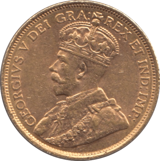 1912 GOLD FIVE DOLLAR CANADA - Gold World Coins - Cambridgeshire Coins