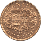 1912 GOLD FIVE DOLLAR CANADA - Gold World Coins - Cambridgeshire Coins