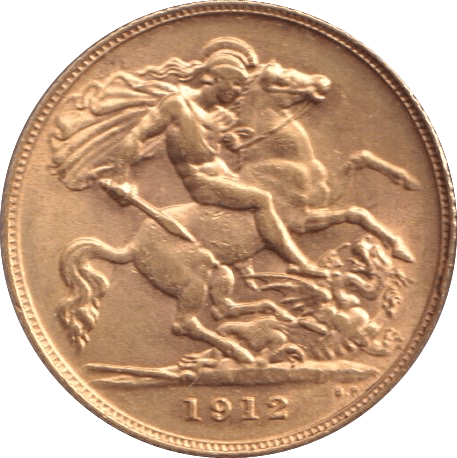 1912 GOLD HALF SOVEREIGN ( EF ) 1 - HALF SOVEREIGN - Cambridgeshire Coins
