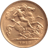 1912 GOLD HALF SOVEREIGN ( EF ) 1 - HALF SOVEREIGN - Cambridgeshire Coins