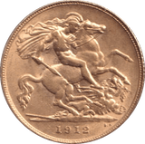 1912 GOLD HALF SOVEREIGN ( EF ) 2 - HALF SOVEREIGN - Cambridgeshire Coins