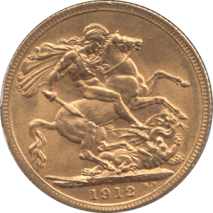 1912 GOLD SOVEREIGN ( AUNC ) 2 - Sovereign - Cambridgeshire Coins