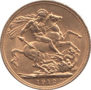 1912 GOLD SOVEREIGN ( AUNC ) 5 - Sovereign - Cambridgeshire Coins