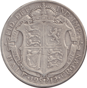 1912 HALFCROWN ( FINE ) - HALFCROWN - Cambridgeshire Coins