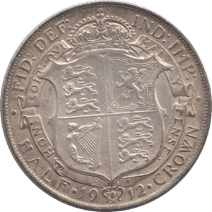 1912 HALFCROWN ( GVF ) - Halfcrown - Cambridgeshire Coins