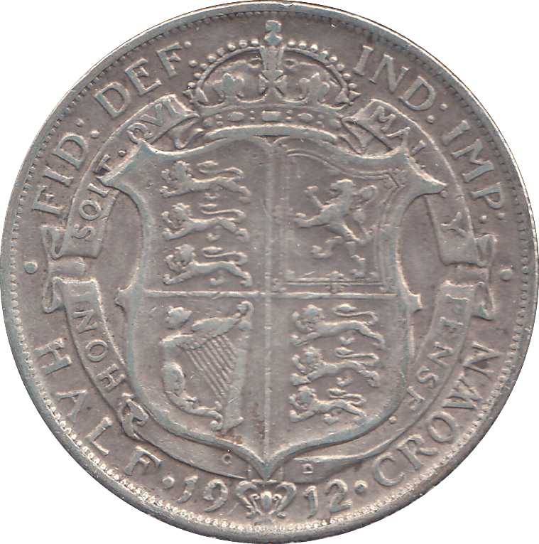 1912 HALFCROWN ( VF ) - HALFCROWN - Cambridgeshire Coins
