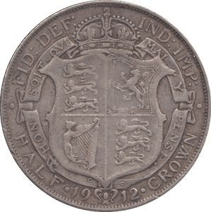 1912 HALFCROWN ( VF ) - Halfcrown - Cambridgeshire Coins