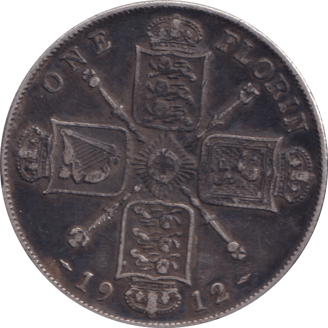 1912 ONE FLORIN ( GF ) - FLORIN - Cambridgeshire Coins