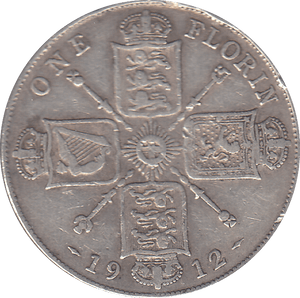 1912 ONE FLORIN ( VF ) - FLORIN - Cambridgeshire Coins