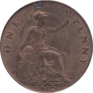 1912 PENNY ( AUNC ) H - PENNY - Cambridgeshire Coins