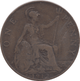 1912 PENNY ( FINE ) - PENNY - Cambridgeshire Coins