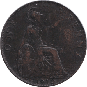 1912 PENNY ( GVF ) - PENNY - Cambridgeshire Coins