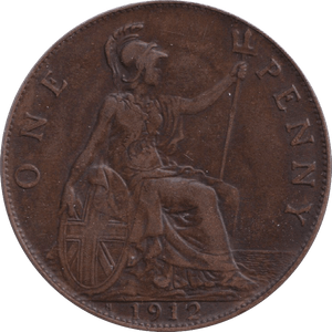 1912 PENNY ( GVF ) - PENNY - Cambridgeshire Coins