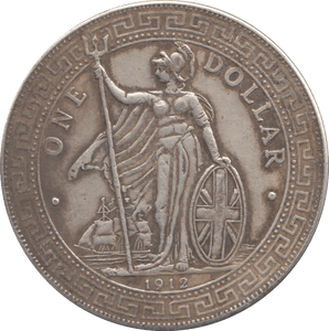 1912 SILVER BRITISH TRADE DOLLAR - SILVER WORLD COINS - Cambridgeshire Coins
