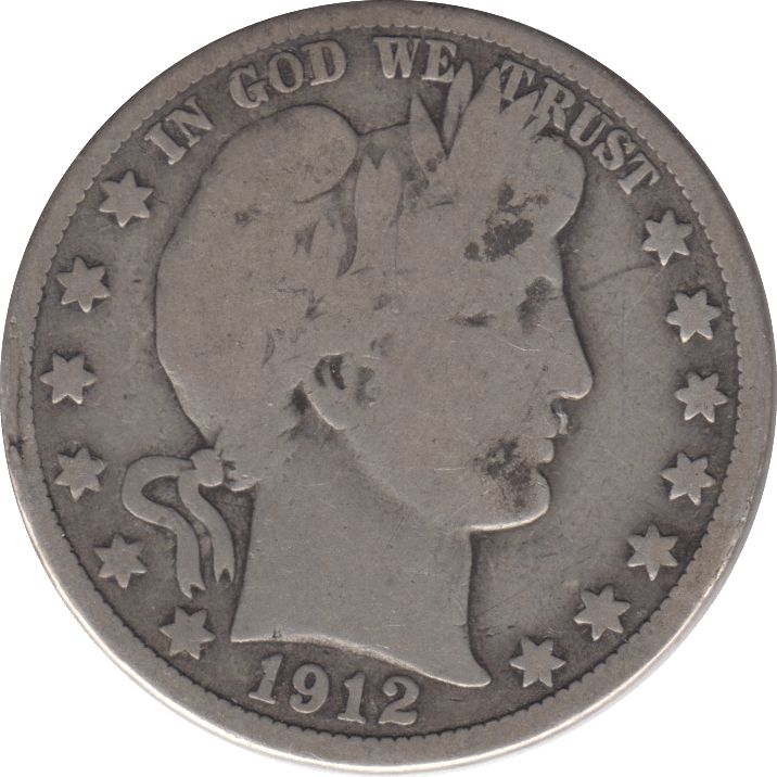 1912 SILVER HALF DOLLAR USA - SILVER WORLD COINS - Cambridgeshire Coins